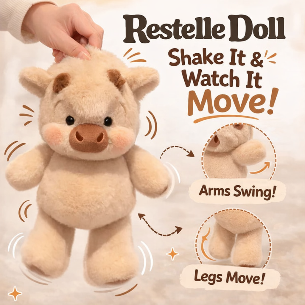 Restelle® Running Highland Cow Plushy